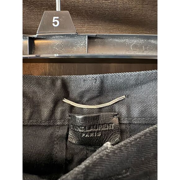 Saint Laurent Paris Washed Black Skinny Jeans Men’s Size 33 - Picture 3 of 8